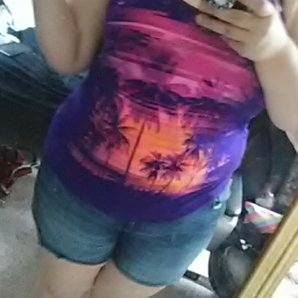 Palm tree tank top